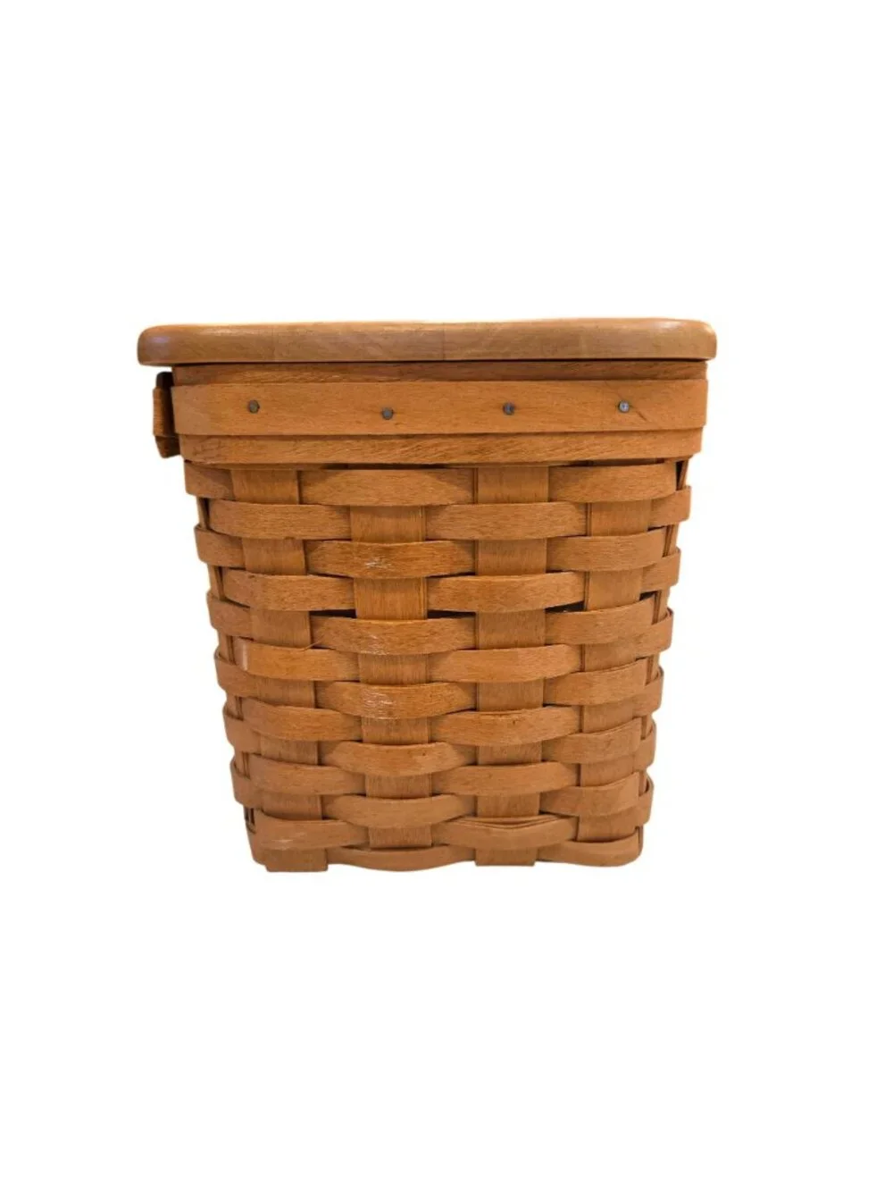 Vintage Longaberger Tissue Basket With Lid and Protector Hand Signed 1997